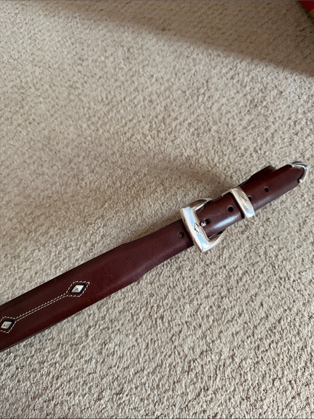 Brighton Women's Brown Leather Belt with Silver Buckle